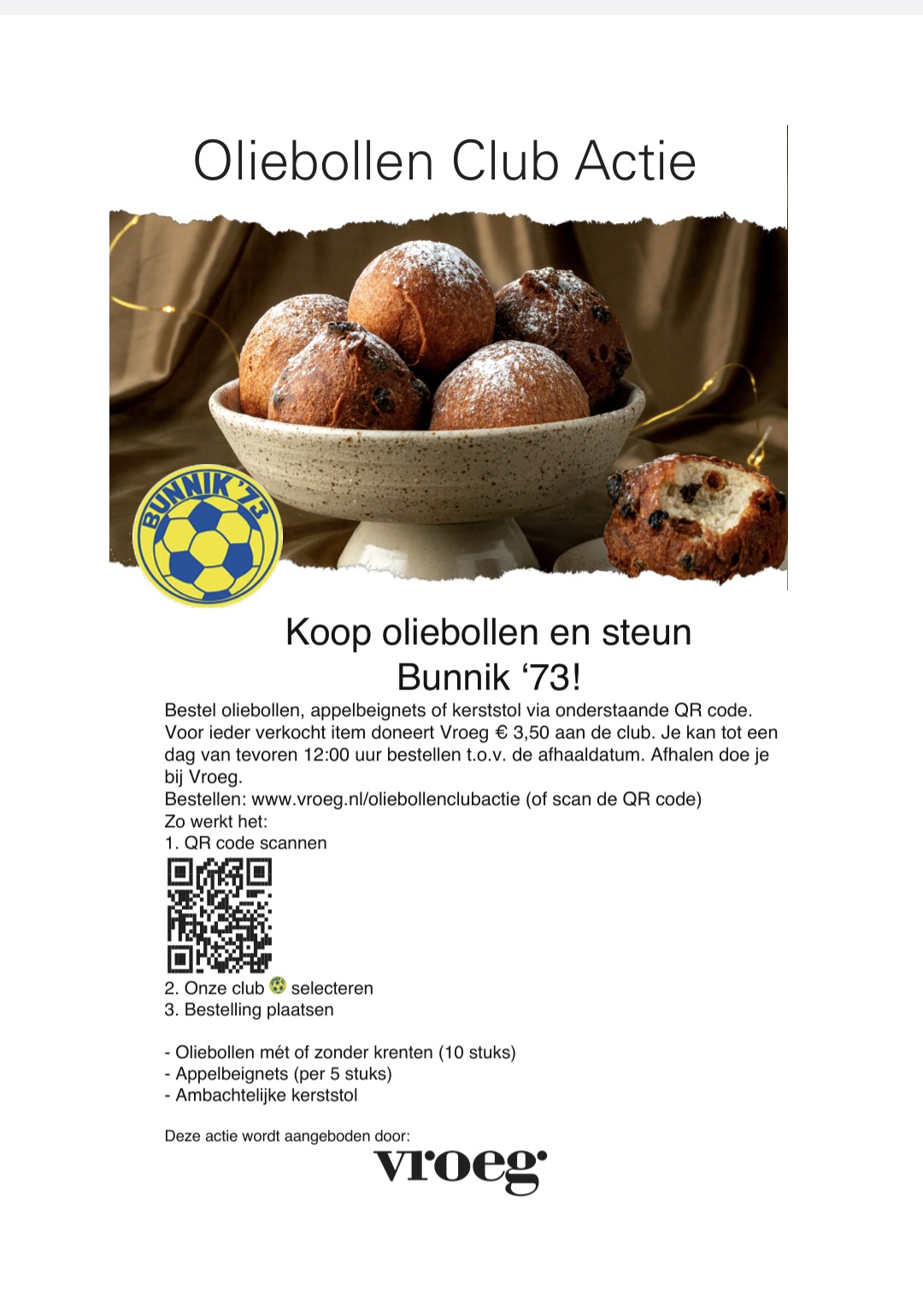 Vroeg oliebollenactie 2025